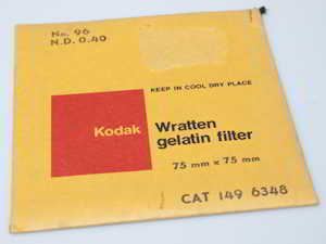 Kodak Wratten 96 ND 0.40 gelatin filter 75mm square  Filter