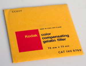 Kodak Wratten CC05Y Yellow  gelatin filter 75mm square  Filter