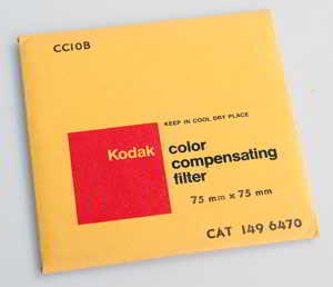 Kodak Wratten CC10B Blue  gelatin filter 75mm square  Filter
