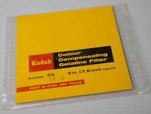 Kodak Wratten CC10C Cyan gelatin filter 75mm square Filter Kodak Wratten CC10C Cyan gelatin filter 75mm square Filter