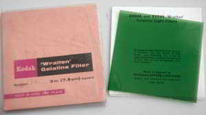Kodak Wratten 11 gelatin filter 3in (76mm) square Filter Kodak Wratten 11 gelatin filter 3in (76mm) square Filter