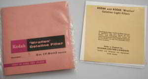 Kodak Wratten 8 gelatin filter 3in (76mm) square Filter Kodak Wratten 8 gelatin filter 3in (76mm) square Filter