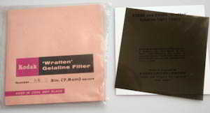 Kodak Wratten 8N 5 gelatin filter 3in (76mm) square Filter Kodak Wratten 8N 5 gelatin filter 3in (76mm) square Filter