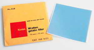 Kodak Wratten 82B gelatin filter 75mm square Filter Kodak Wratten 82B gelatin filter 75mm square Filter