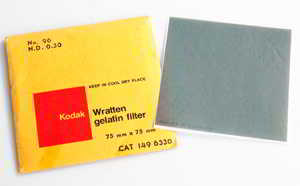 Kodak Wratten 96 ND 0.30 gelatin filter 75mm square Filter Kodak Wratten 96 ND 0.30 gelatin filter 75mm square Filter