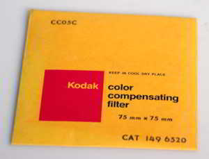 Kodak Wratten CC05C Cyan gelatin filter 75mm square Filter Kodak Wratten CC05C Cyan gelatin filter 75mm square Filter
