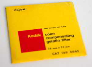 Kodak Wratten CC05M Magenta gelatin filter 75mm square Filter Kodak Wratten CC05M Magenta gelatin filter 75mm square Filter