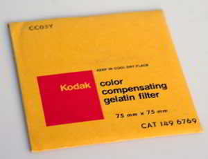 Kodak Wratten CC05Y Yellow gelatin filter 75mm square Filter Kodak Wratten CC05Y Yellow gelatin filter 75mm square Filter