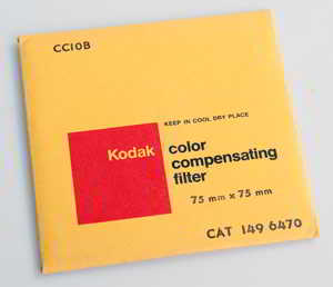 Kodak Wratten CC10B Blue gelatin filter 75mm square Filter Kodak Wratten CC10B Blue gelatin filter 75mm square Filter