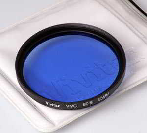 Vivitar 55mm 80B Blue Filter Vivitar 55mm 80B Blue Filter